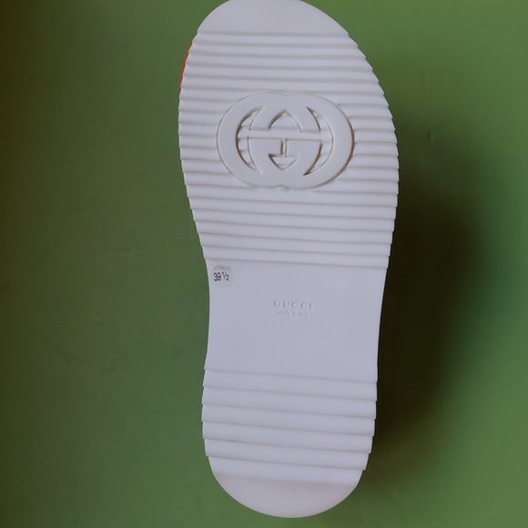 NIB Gucci orange terry cloth platform slides sandals IT 39.5/ US 9.5 - Picture 7 of 9